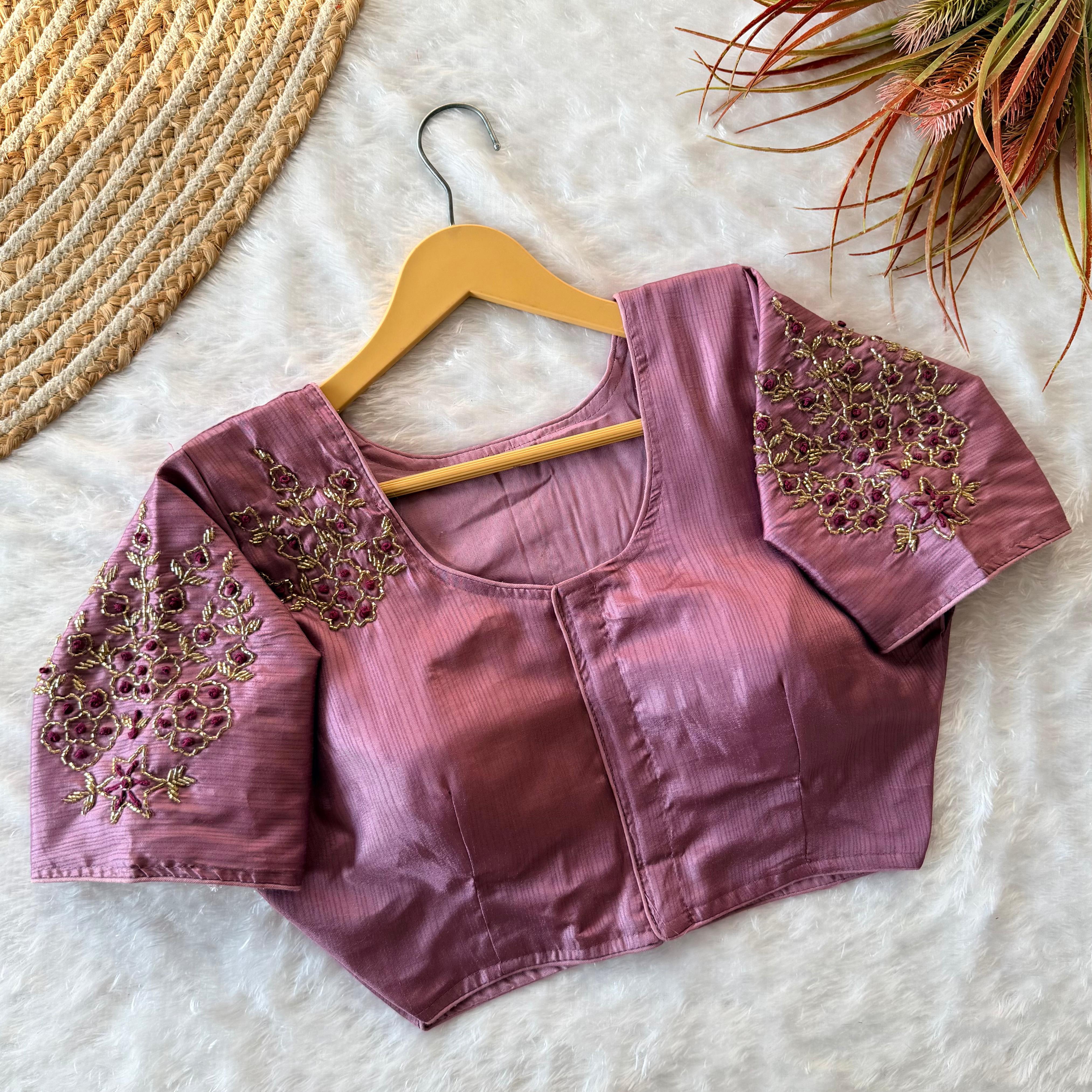 Pista Silk Designer Handwork Blouse
